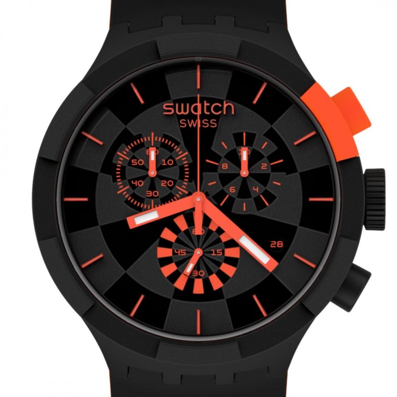 Swatch - Checkpoint Red - Plastica - Nero