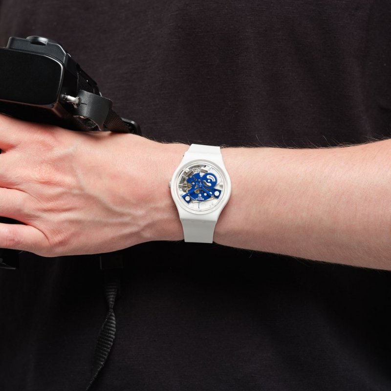 Swatch - Time To Blue Small - Bioceramic - Bianco