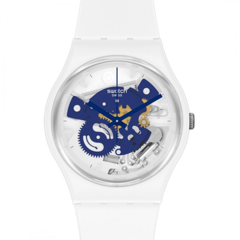 Swatch - Time To Blue Small - Bioceramic - Bianco