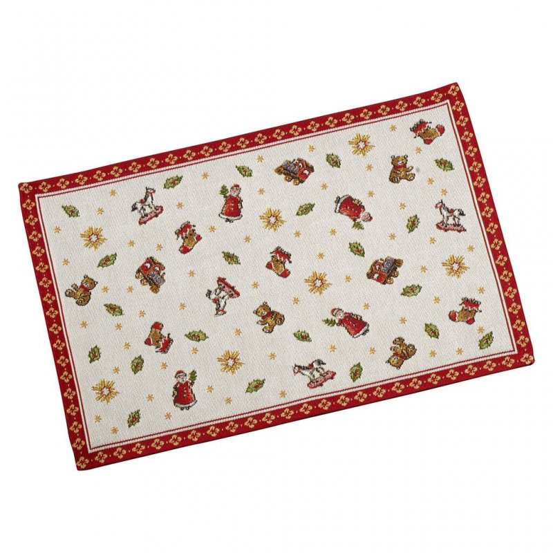 Toy‘S Delight Tovaglietta Gobelin, Motivo Giocattoli, Rosso/Multicolore, 32 X 48 Cm