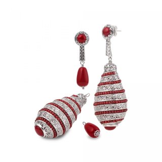 Gerardo Sacco - Orecchini Gs 28032Pc - Argento - Corallo