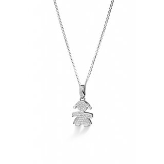 Le Bebe' - Collana Ciondolo - Oro Bianco - Diamanti