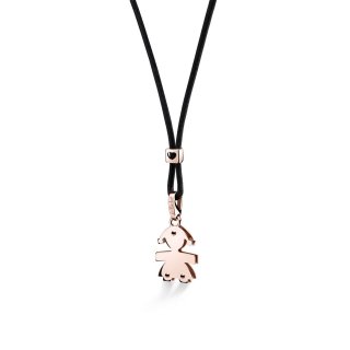 Le Bebe' - Ciondolo Bimba Oro Rosa - Eleganza Femminile