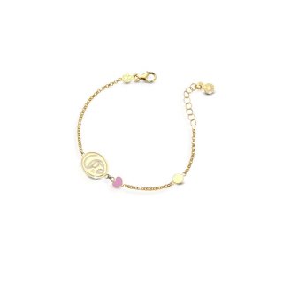 Proteggimi ♡ Bracciale Oro Giallo Madonnina E Cuore