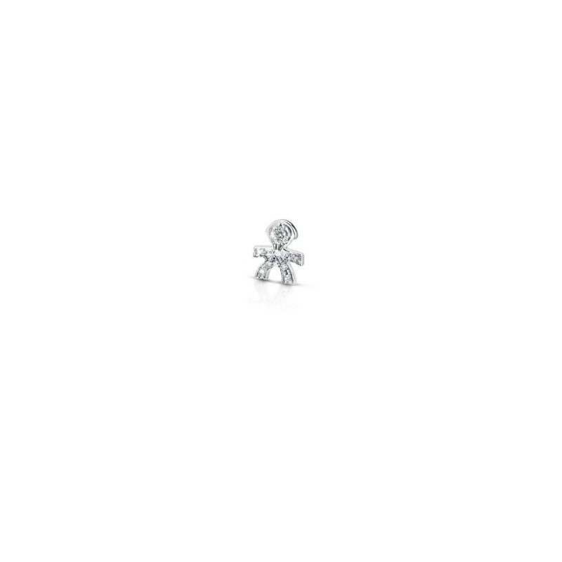 Le Bebe' - Orecchini Bimbo - Oro Bianco - Diamanti