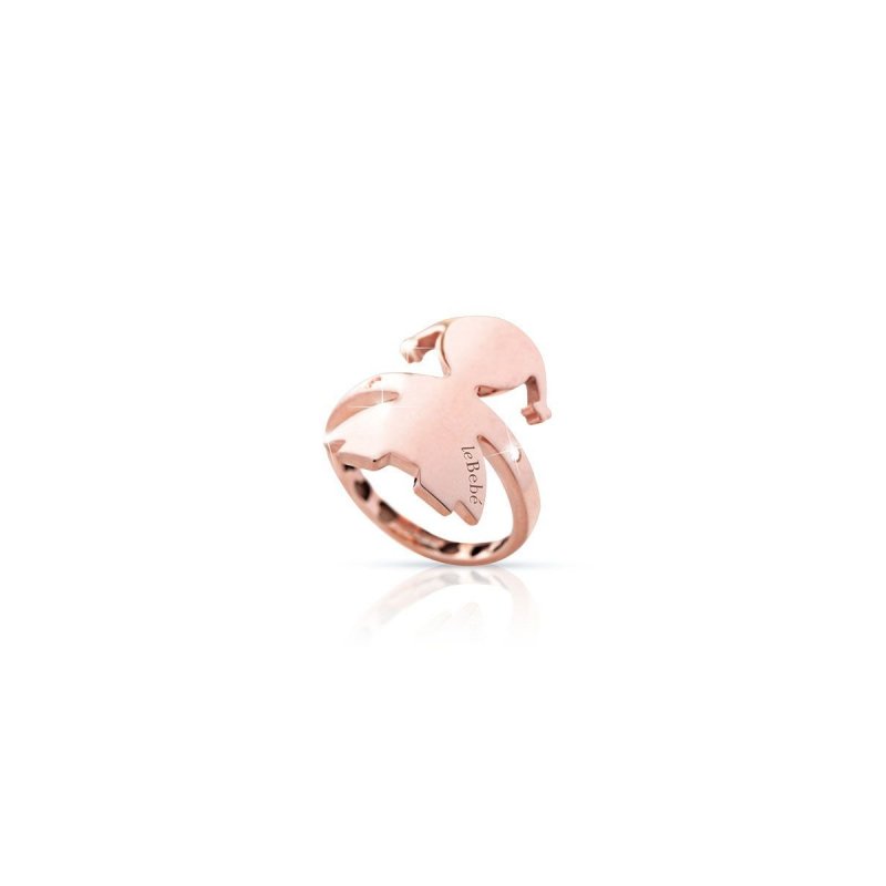 Le Bebe' - Anello Abbracci Bimba - Oro Rosa