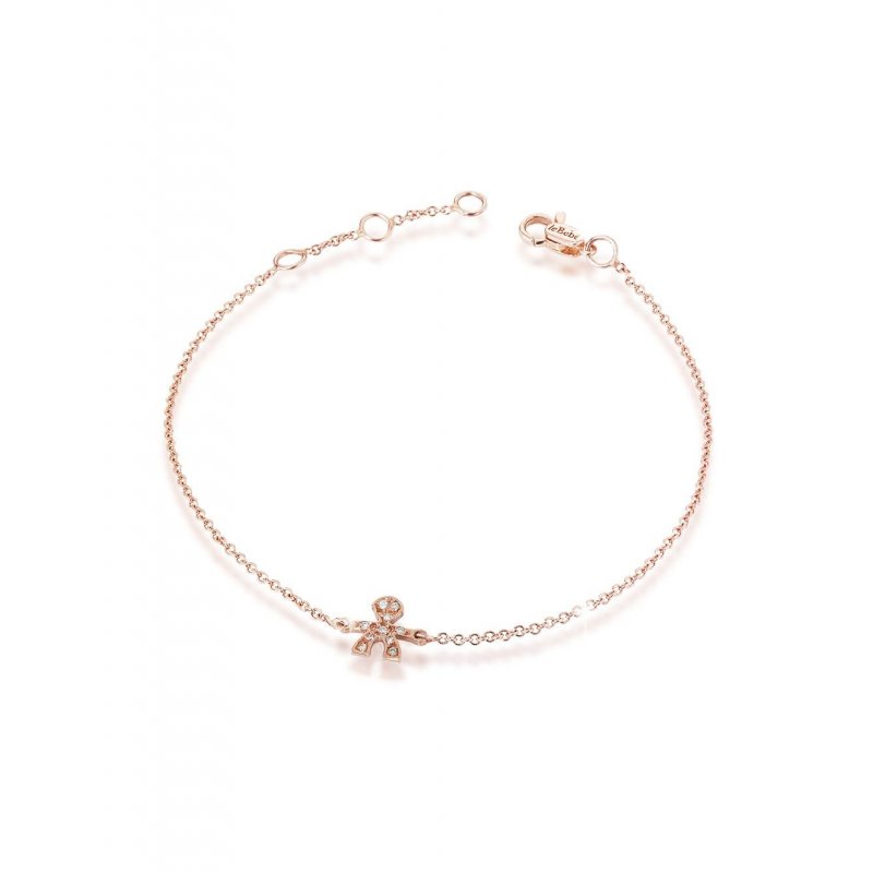 Le Bebe' - Bracciale Briciole - Oro Rosa - Pavé