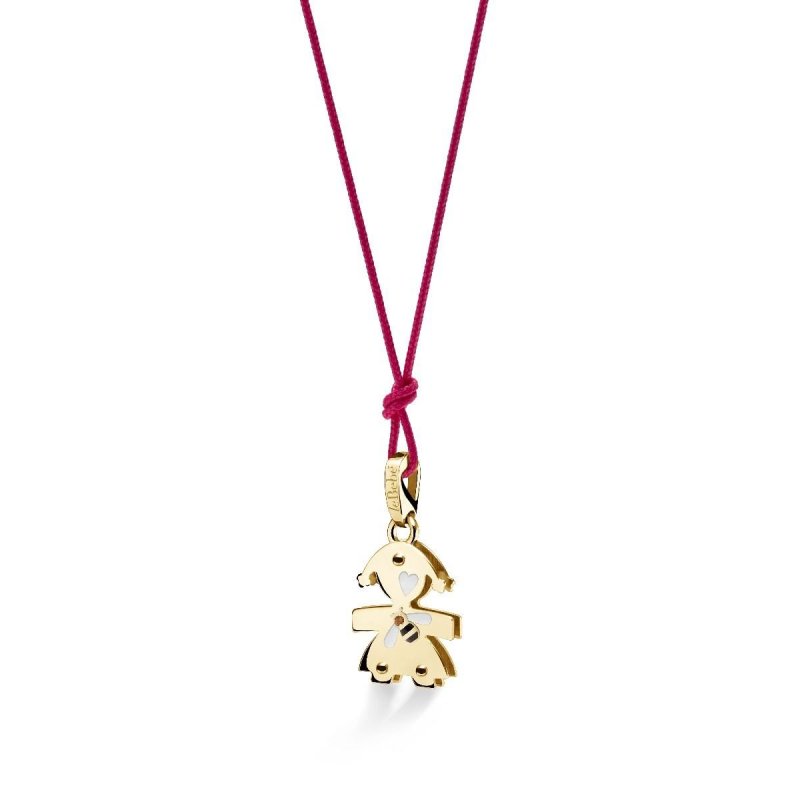 Le Bebe' - Lovely ♡ Ciondolo Bimba - Oro Giallo - Quarzo Citrino