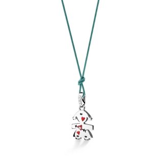 Le Bebe' - Ciondolo Bimba - Oro Bianco - Cuore