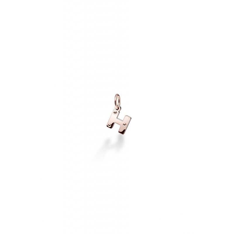 Le Bebe' - Charm Lettera H - Oro Rosa