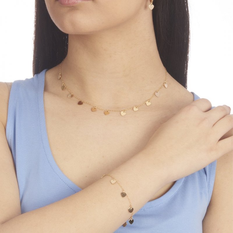 Boccadamo - Collana Con Cuori - Argento 925
