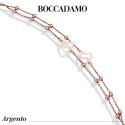 Boccadamo - Bracciale Doppio Filo - Oro Rosa - Cuori