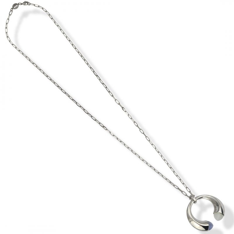 Collana Lunga Con Cristalli Madreperle E Agata Grigia Gatteggiante