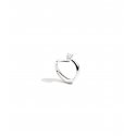 Anello Donna Re Carlo Solitario Oro Bianco 18 Kt Diamante 0,51 Ct F Si R02So341/051