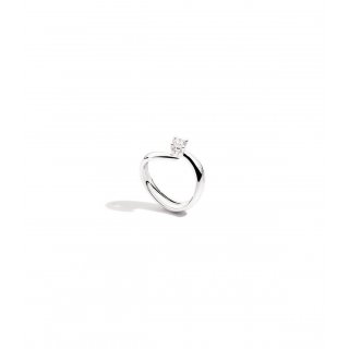 Anello Donna Re Carlo Solitario Oro Bianco 18 Kt Diamante 0,51 Ct F Si R02So341/051