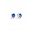 Orecchini Lobo Donna Re Carlo Iris Oro Bianco Zaffiri 0,65Ct E Diamanti 0,11Ct E33Cc251/Zb