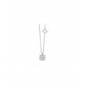 Collana Donna Re Carlo Collezione Nodo D'Amore Oro Bianco 18 Kt Diamanti 0,06 Ct F Vs P04Px988/006