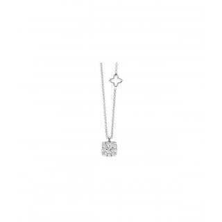 Collana Donna Re Carlo Collezione Nodo D'Amore Oro Bianco 18 Kt Diamanti 0,06 Ct F Vs P04Px988/006