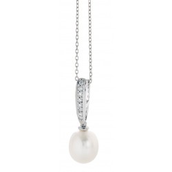Donna Oro - Collana Superba - Oro Bianco - Perla