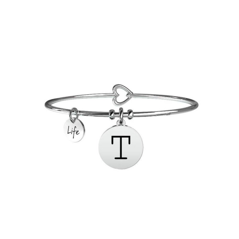 Kidult - Bracciale Kidult - Iniziale T - Acciaio
