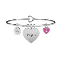 Kidult - Bracciale Cuore | Figlia - Acciaio - Family