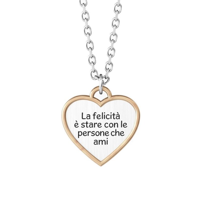 Kidult - Collana Kidult In Acciaio - Cuore - Famiglia