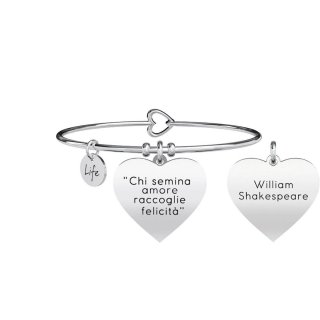 Kidult - Bracciale Chi Semina Amore - Acciaio - Love
