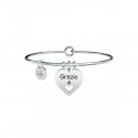 Kidult - Bracciale Cuore | Grazie - Love - Acciaio