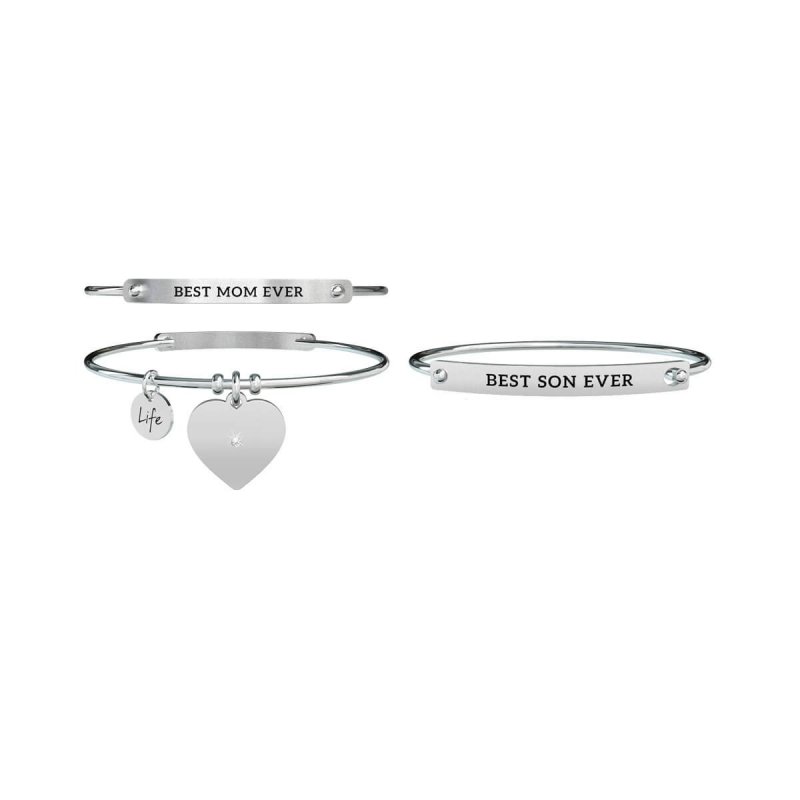 Kidult - Set Bracciali Mamma-Figlio - Acciaio - Family