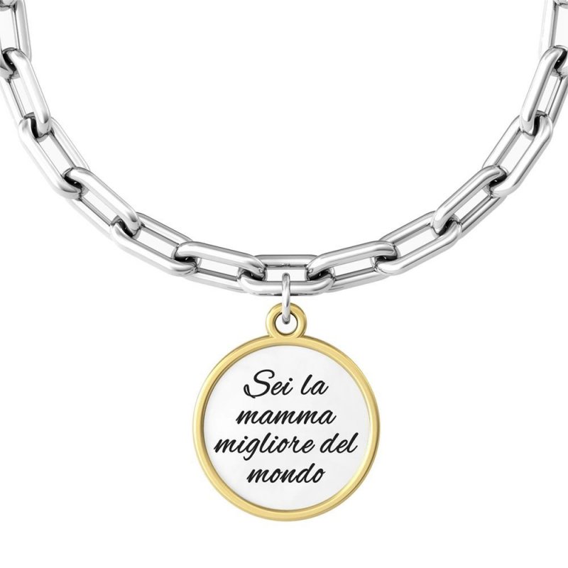 Kidult - Bracciale Cuore | Mamma - Acciaio - Family