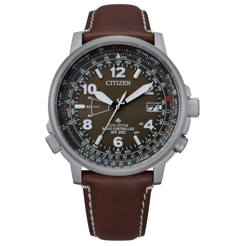 Citizen - Orologio Pilot Acciaio - Uomo - Pelle