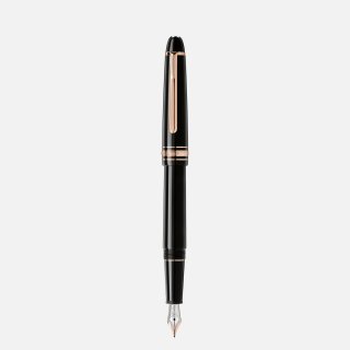 Montblanc - Stilografica Meisterstück - Nero - Oro Rosa