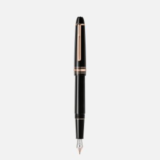 Montblanc - Stilografica Meisterstück - Nero - Oro Rosa