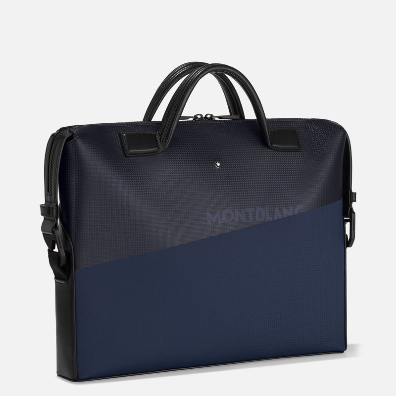Montblanc - Borsa Portadocumenti - Blu - Vacchetta