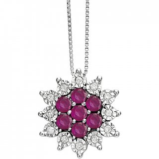 Bliss - Collana Donna Elisir - Oro Bianco - Rubino