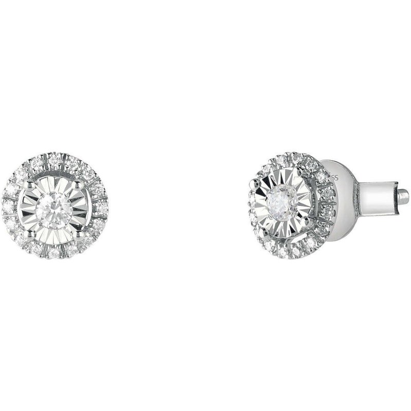 Bliss - Orecchini Sole - Oro Bianco - Diamante
