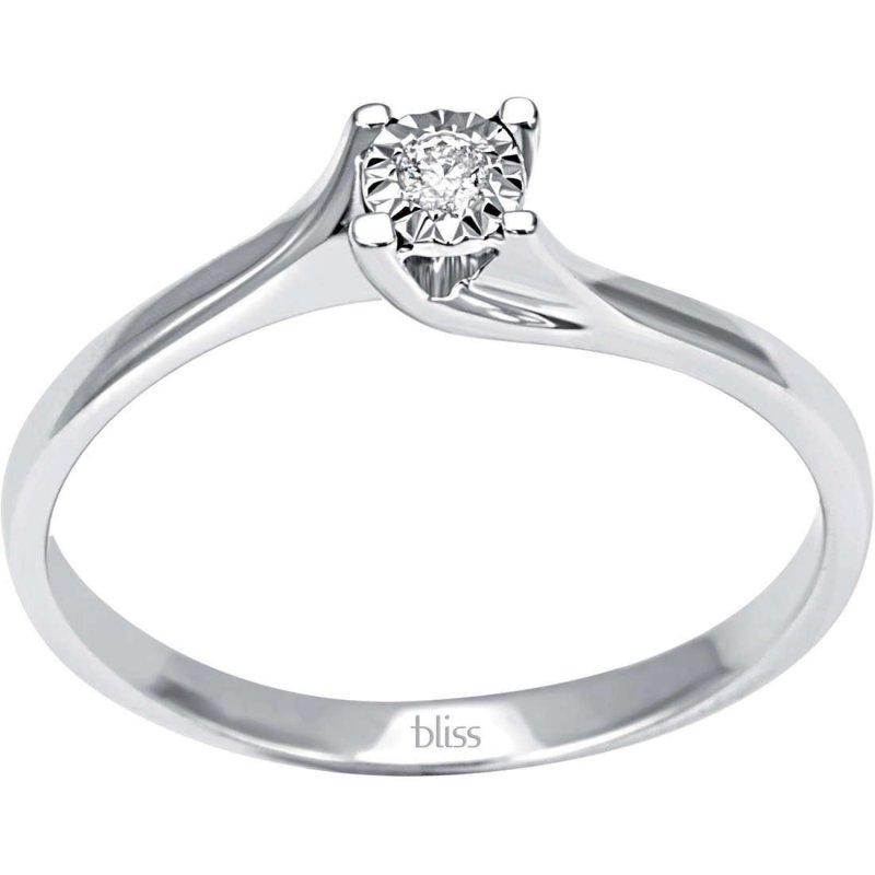 Bliss - Anello Rugiada - Oro Bianco - Diamante