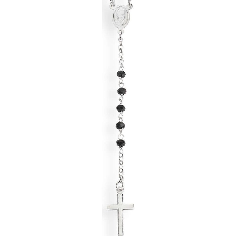 Amen - Collana Rosario - Onice - Argento
