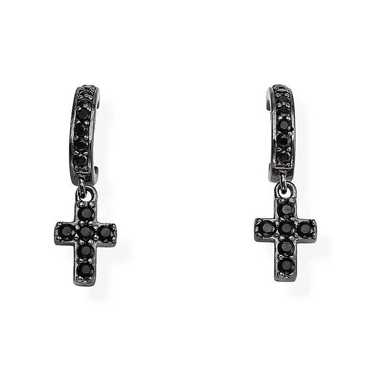 Amen - Orecchini Croci - Argento - Zirconia