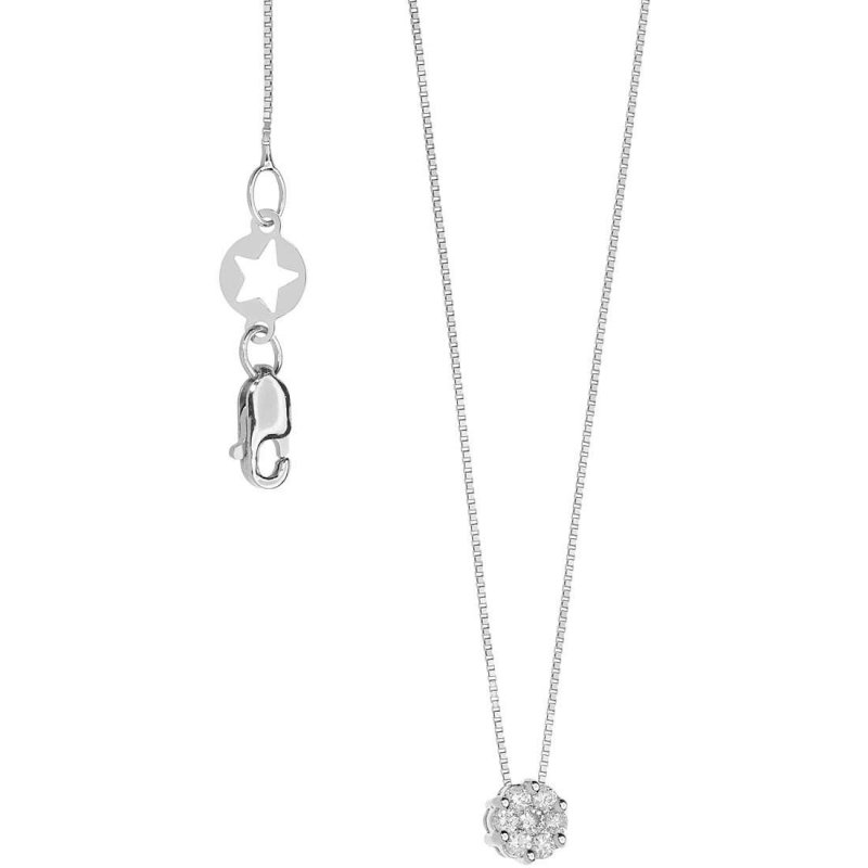 Collana Donna Gioielli Comete Rose Di Diamanti