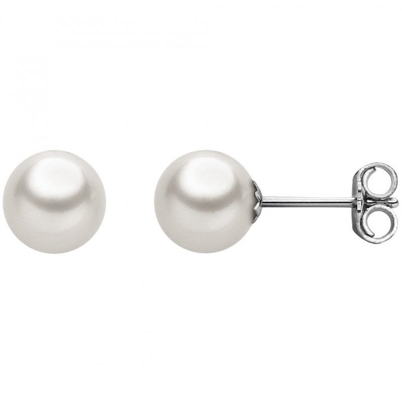 Comete Gioielli - Orecchini Donna - Oro Bianco - Perle