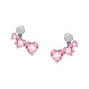 ORECCHINI CUORE DIAMANTI ARGENTO,ROSA CZ 2017.7MM