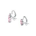 ORECCHINI CUORE DIAMANTI ARGENTO,ROSA CZ 2017.7MM
