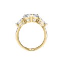 ANELLO DIAMANTE CUORE ORO GIALLO,BIANCO CZ MIS. 016