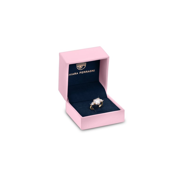 ANELLO DIAMANTE CUORE ORO GIALLO,BIANCO CZ MIS. 016