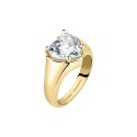 ANELLO DIAMANTE CUORE ORO GIALLO,BIANCO CZ MIS. 016