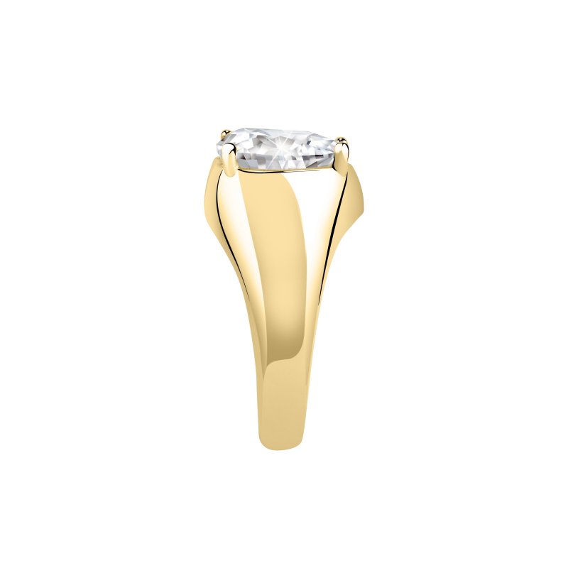 ANELLO DIAMANTE CUORE ORO GIALLO,BIANCO CZ MIS. 016