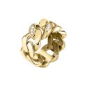 ANELLO CATENA ORO GIALLO PAVE' BIANCO PP MIS. 014