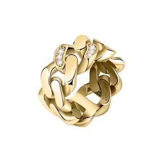 ANELLO CATENA ORO GIALLO PAVE' BIANCO PP MIS. 014