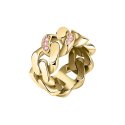 ANELLO CATENA ORO GIALLO,ARGENTO/PAVE ROSA PP ARGENTO 014